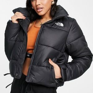 The north face cropped saikuru jacket in black Clearance